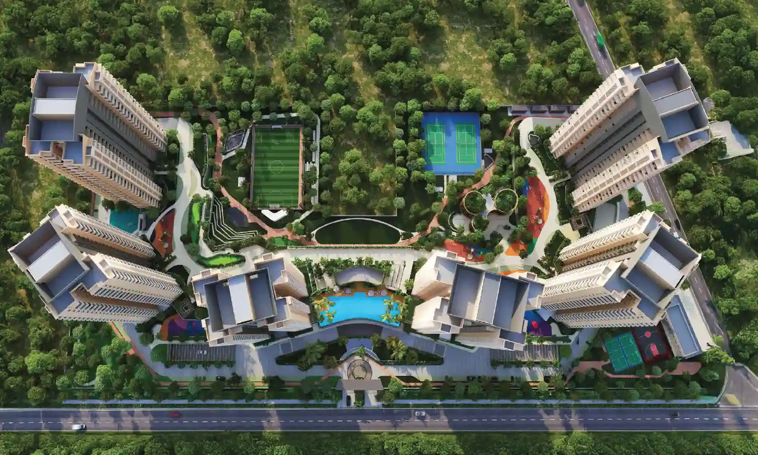 Ashiana Aaroham Sector 80 Gurugram &mdash; Aerial Site Plan